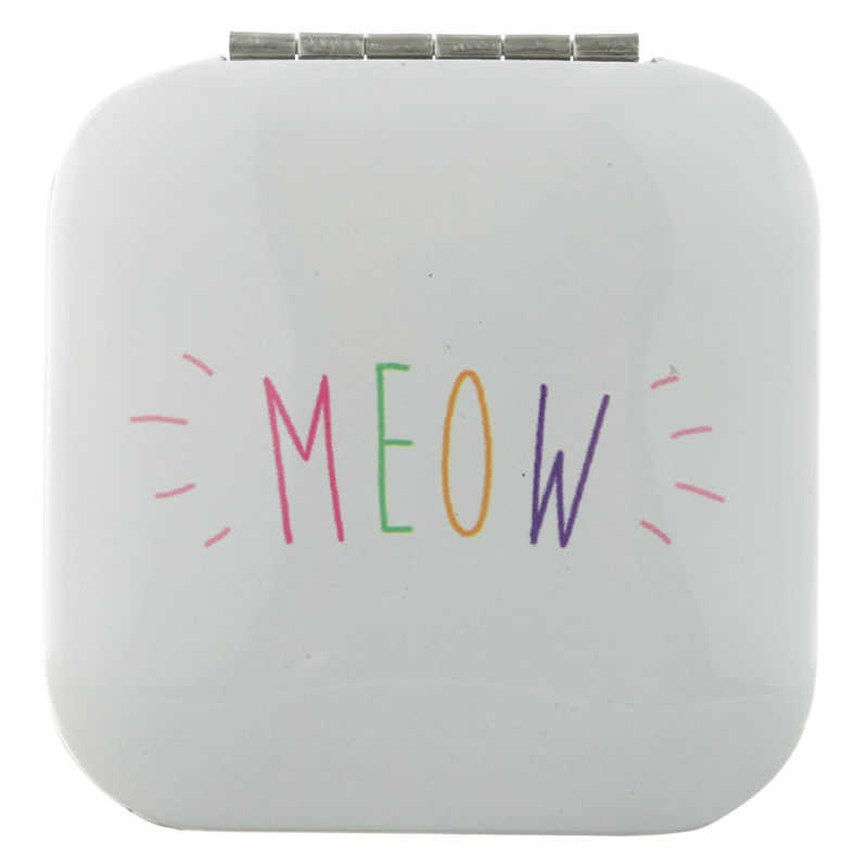 Thumbnail: Fun Cat and Dog Meow and Woof Compact Mirror Novelty Gift [1]
