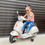 Thumbnail: Kids Ride On Motorcycle Vespa Licensed Boys Girls 6V LED Lights Horn
