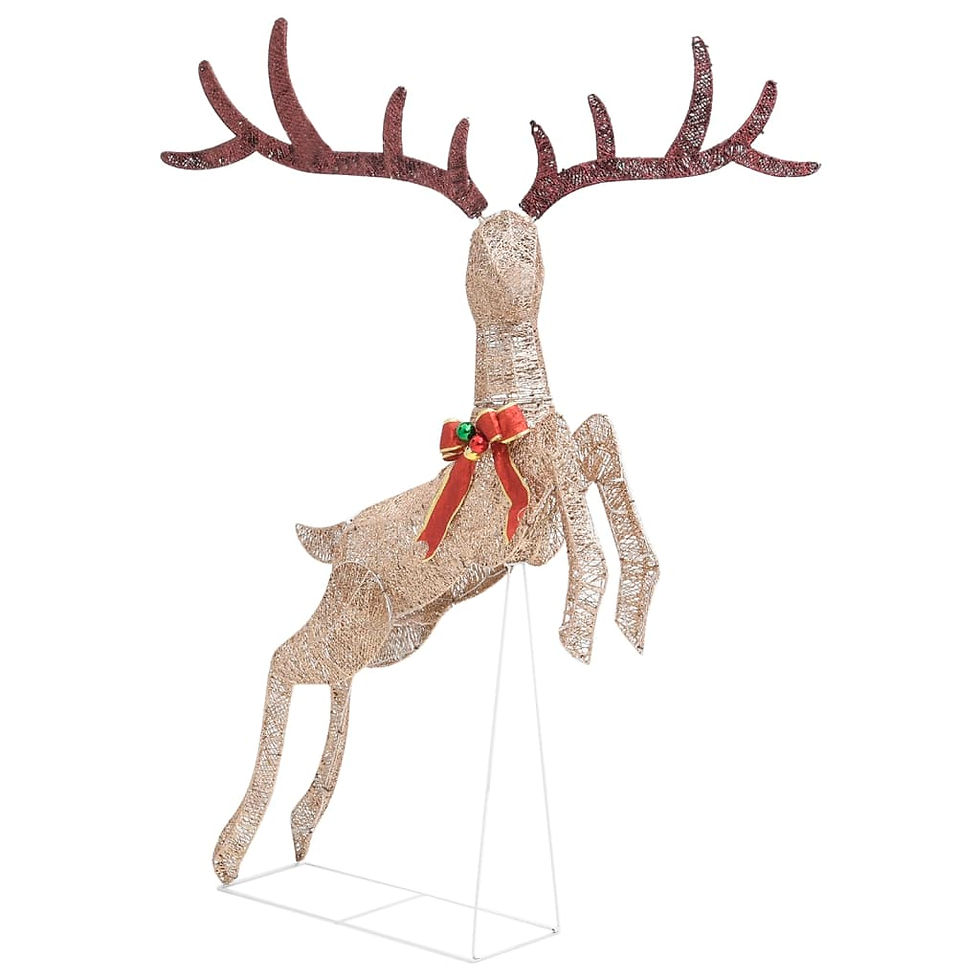 Thumbnail: Flying Reindeer Christmas Decoration 120 LEDs Gold Warm White