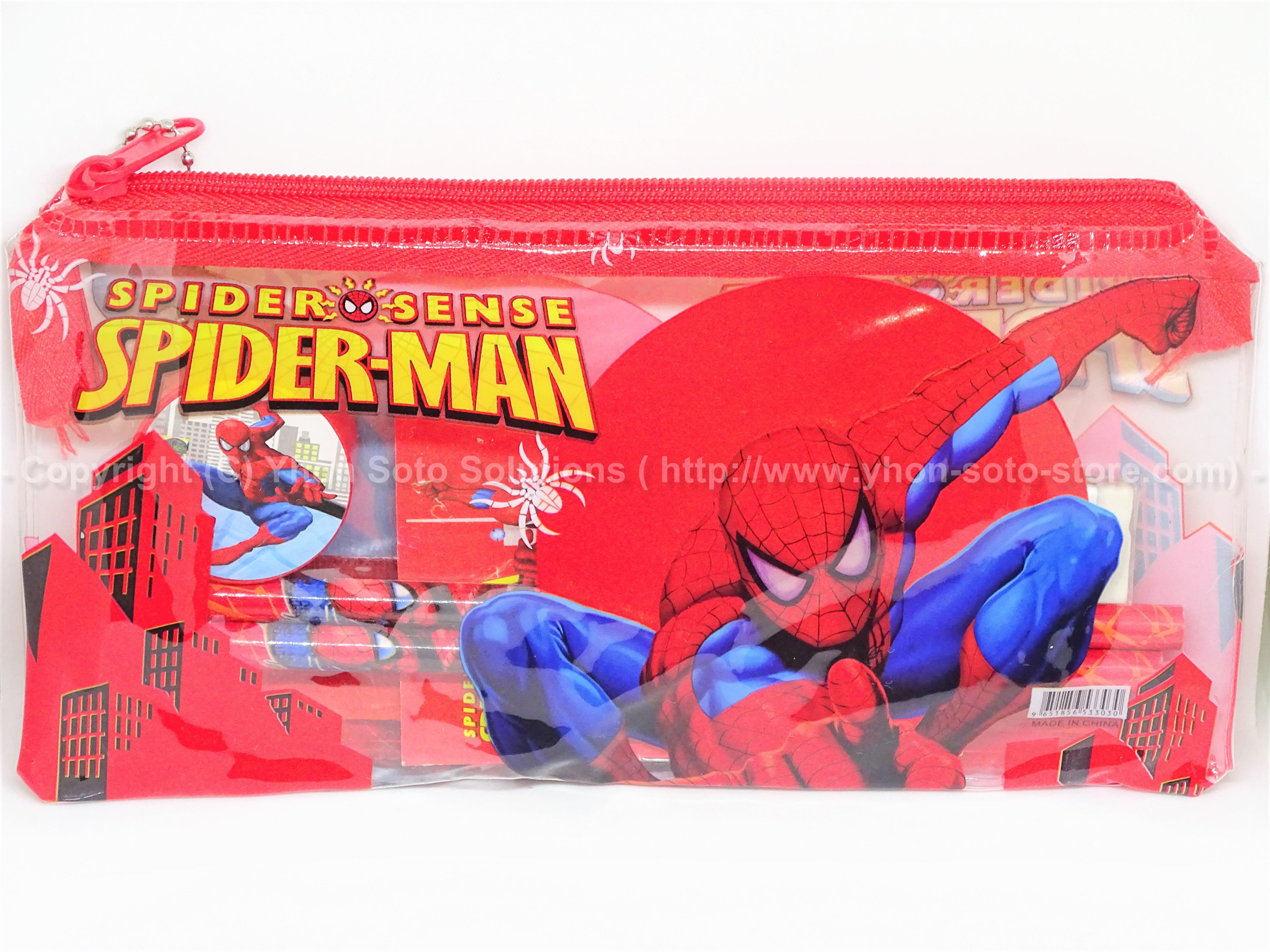 Kids Marvel Spiderman Stationary Set Pencil Case