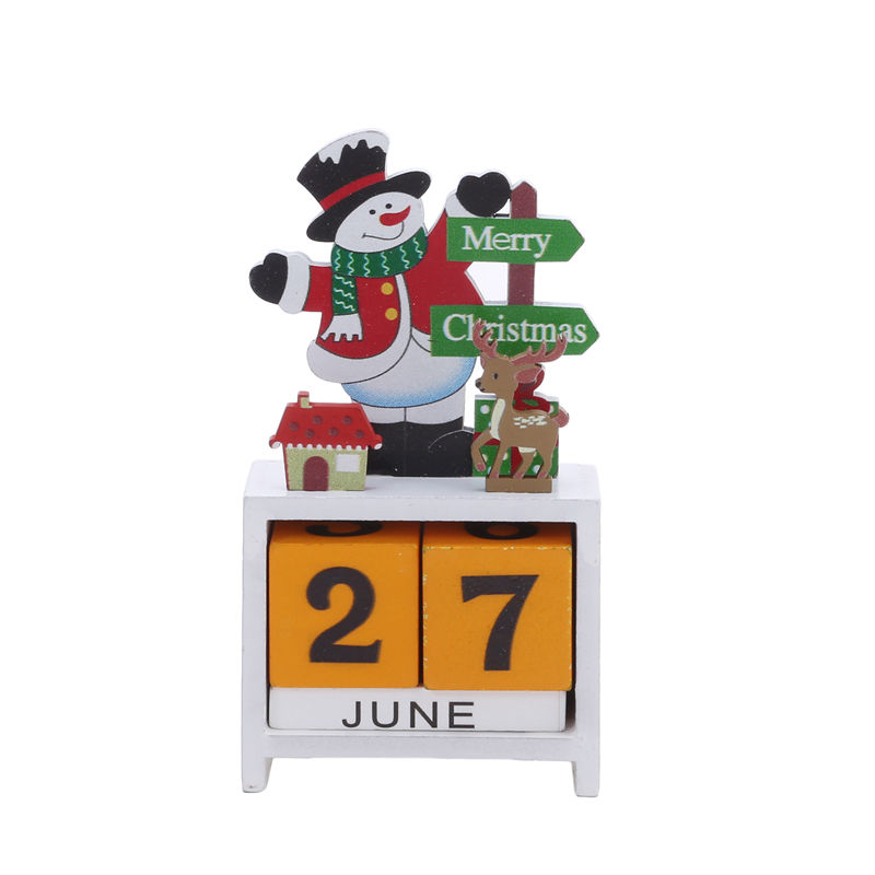 Thumbnail: Christmas Countdown Calendar Wooden Ornaments for Home Decor Novelty Gift