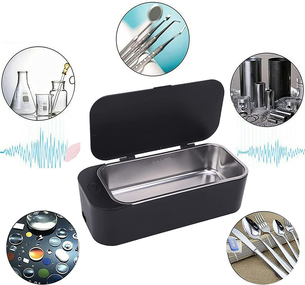 Thumbnail: Mini Ultrasonic Cleaner, 500Ml Jewelry Cleaner with Timer, Touch Button, Cleanin
