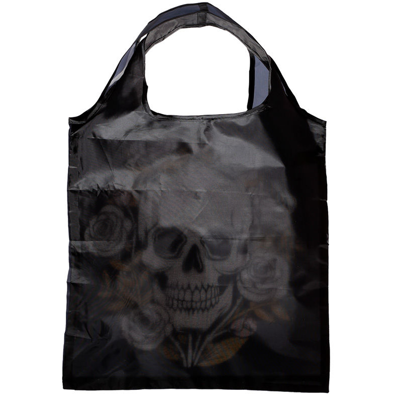 Thumbnail: Skulls & Roses Shopping Bag with Holder Novelty Gift