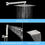 Thumbnail: Rain Shower System Brushed Nickel Tub Shower Faucet Set 10 Inch Square Rainfall