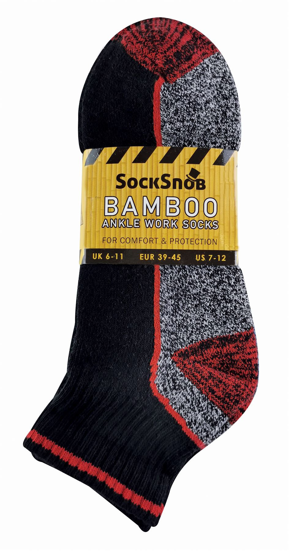Thumbnail: Mens SHORT Bamboo Work Socks 12-14 UK