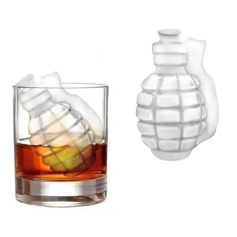 Thumbnail: 3D Ice Cube Mold Novelty Shape Cream Maker Bar Drinks Whiskey Wine Silico