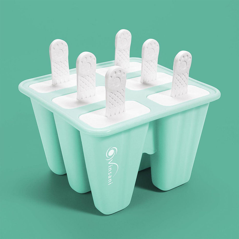 Thumbnail: Vinsani Ice Lolly Mould Silicone 6 Cavity Popsicle Mould