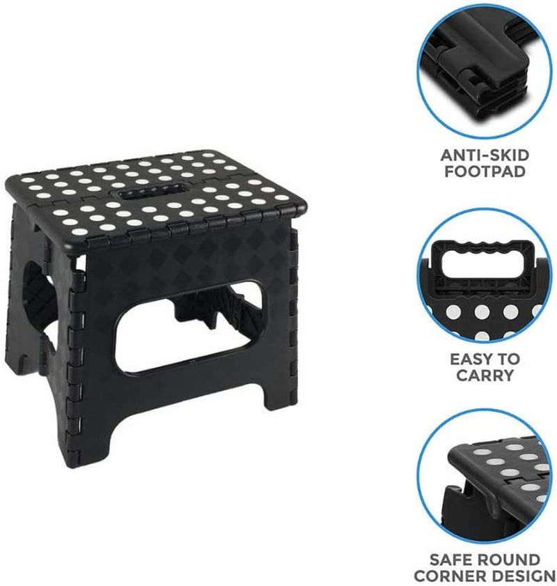 Thumbnail: Super Strong Plastic Small 9 Inch Folding Step Stool