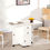 Thumbnail: Folding Dining Table, Drop Leaf Table With Storage Drawers White