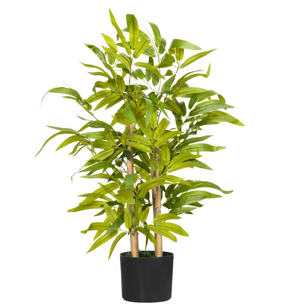 Potted Artificial Plants Bamboo Tree for Desk Indoor Outdoor, 60cm