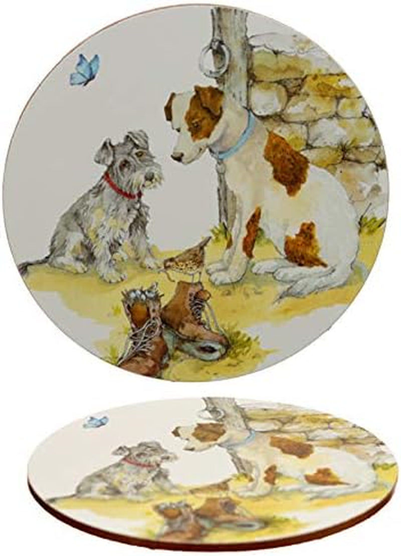 Thumbnail: Jan Pashley Dogs Porcelain Mug & Cork Coaster Set, Food Dishwasher & Microwave S