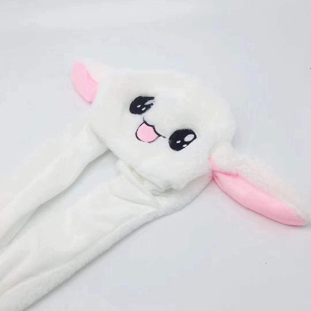 LED Glowing Plush Moving Rabbit Hat Funny Glowing and Ear Moving Bunny Hat Cap f
