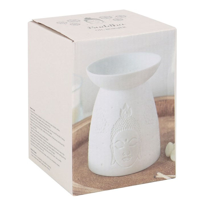 Thumbnail: White Ceramic Buddha Face Oil Burner