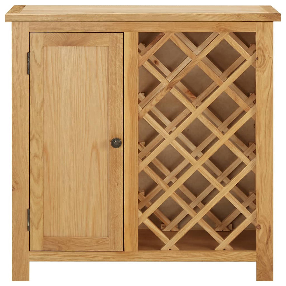 Thumbnail: Wine Cabinet for 11 Bottles 80x32x80 cm Solid Oak Wood