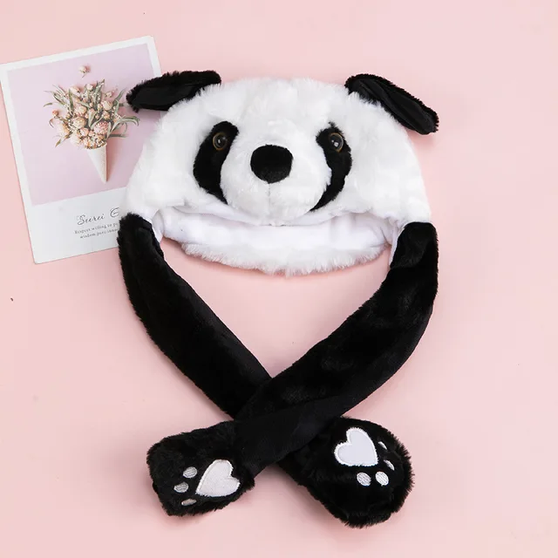 Thumbnail: Cartoon Luminous Plush Moving Rabbit Ears Hat Birthday Christmas Gift Idea [1]
