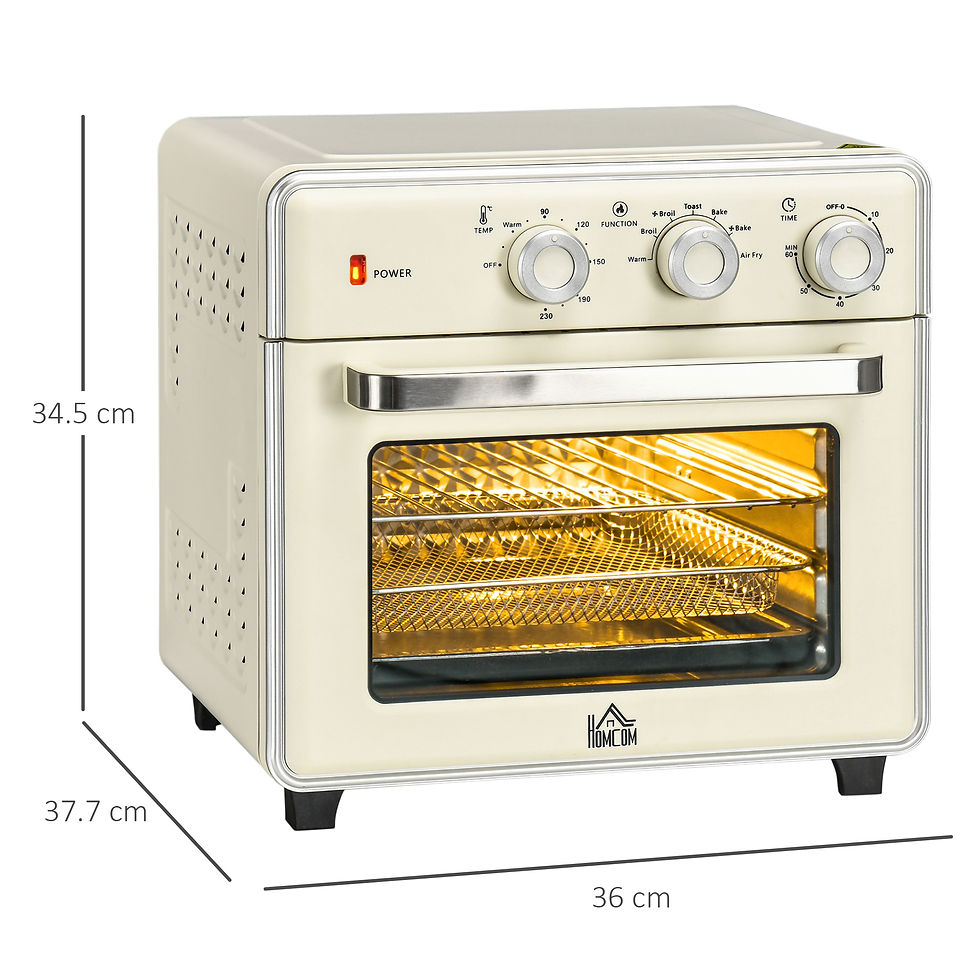 Thumbnail: 7-in-1 Toaster Oven 4-Slice w/ 60-min Timer Adjustable Thermostat 1400W