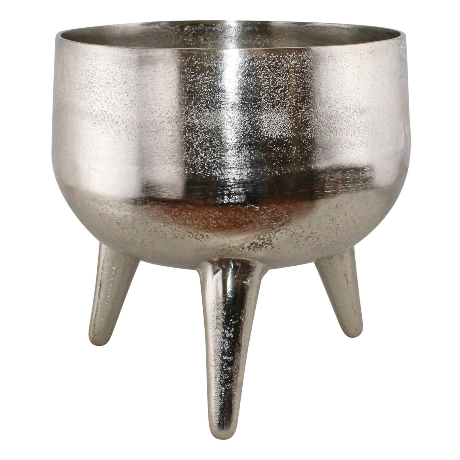 Silver Metal Planter/Bowl With Feet, 27cm Shipping furniture UK