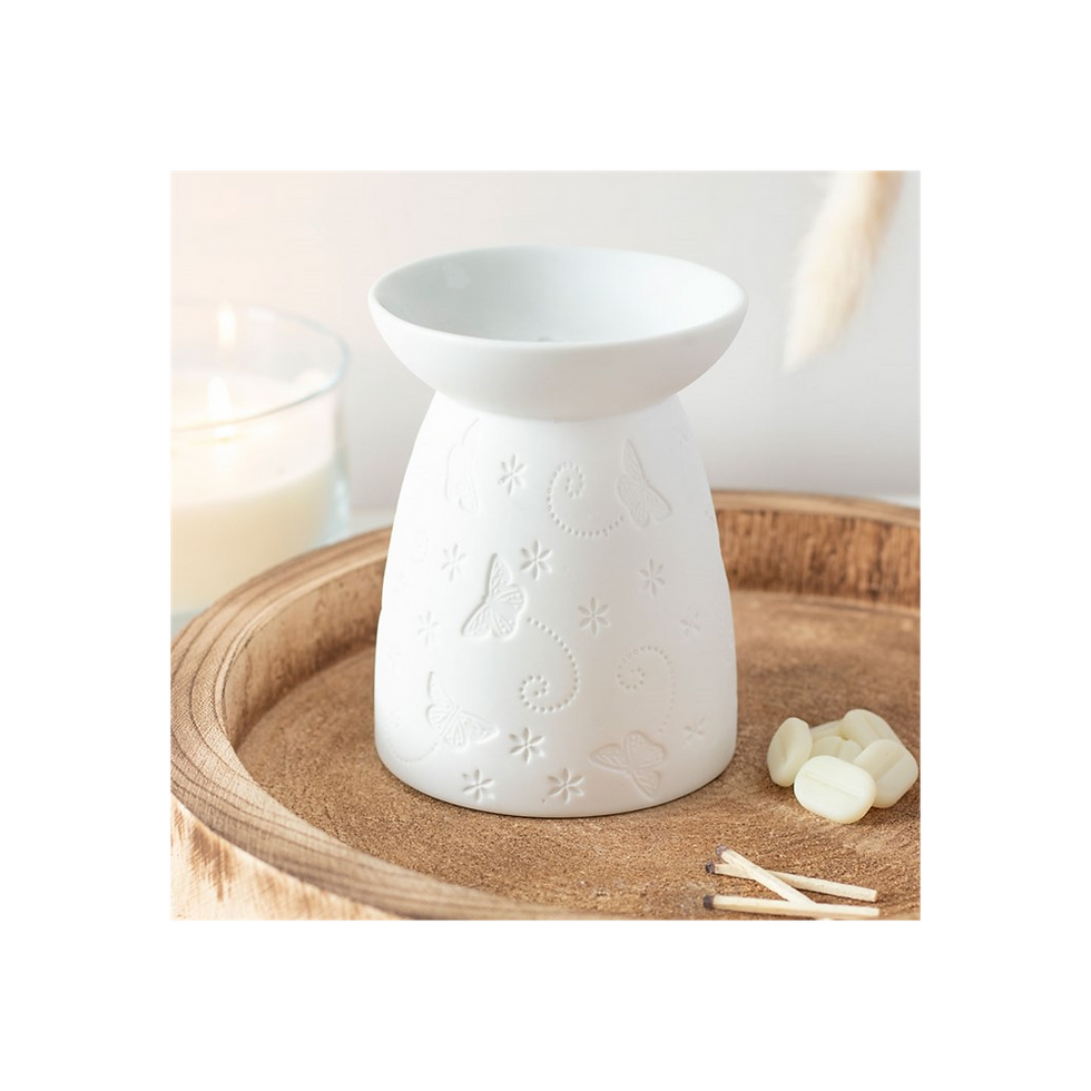 Thumbnail: White Ceramic Butterfly Oil Burner