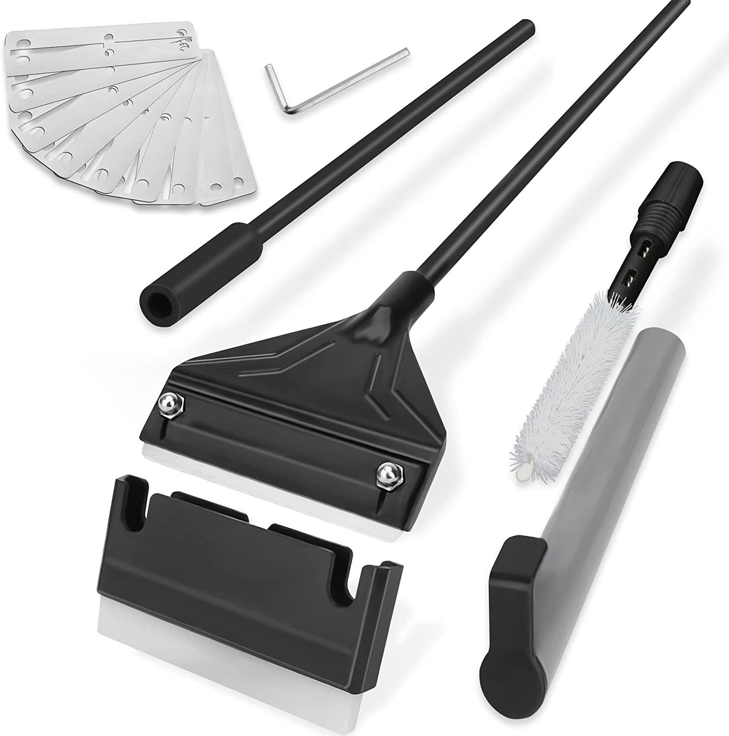 24.5’’ Professional Algae Scapper with 10 pcs replaceable Blades and a cut-p