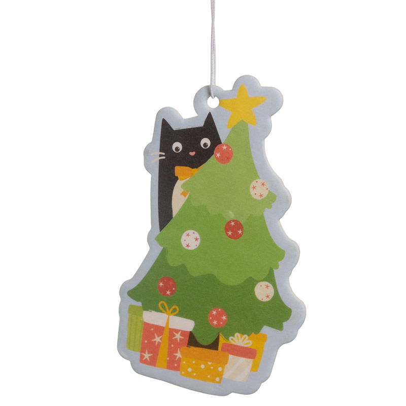 Thumbnail: Nutmeg Scented Christmas Cat Festive Feline Air Freshener Novelty Gift [2]