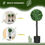 Thumbnail: Set of 2 Potted Artificial Plants Boxwood Ball Trees Outdoor, 60cm