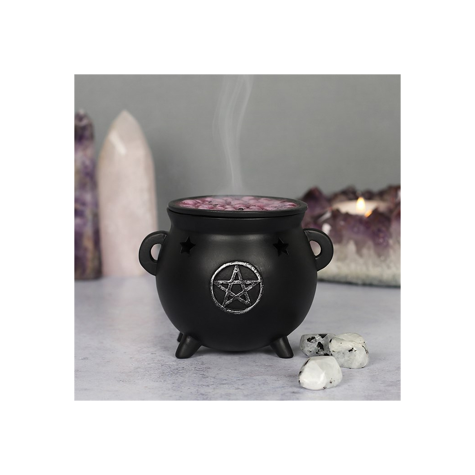 Thumbnail: Pentagram Cauldron Incense Cone Holder