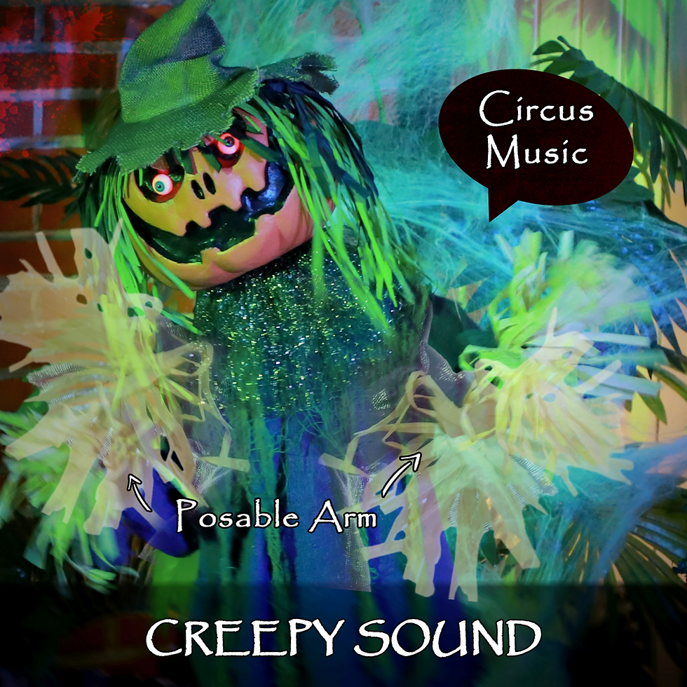 Thumbnail: Pumpkin Scarecrow Halloween Animatronic with Red Eyes