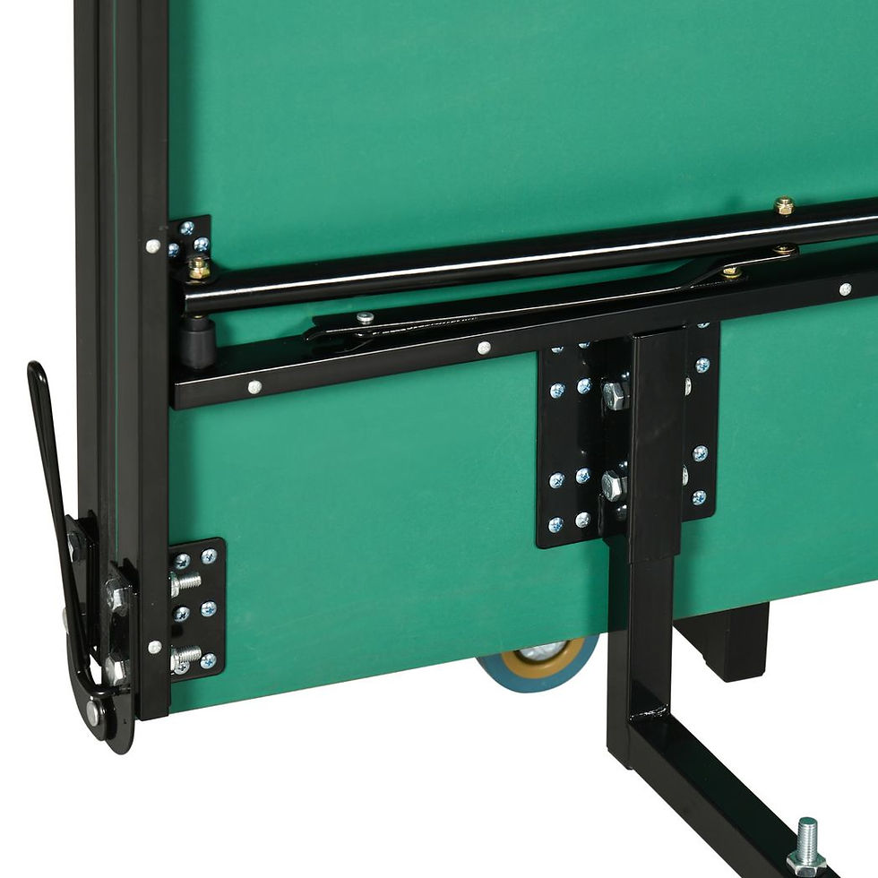 Thumbnail: SPORTNOW 9FT Folding Table Tennis Table w/ 8 Wheels, for Indoors, Outdoors