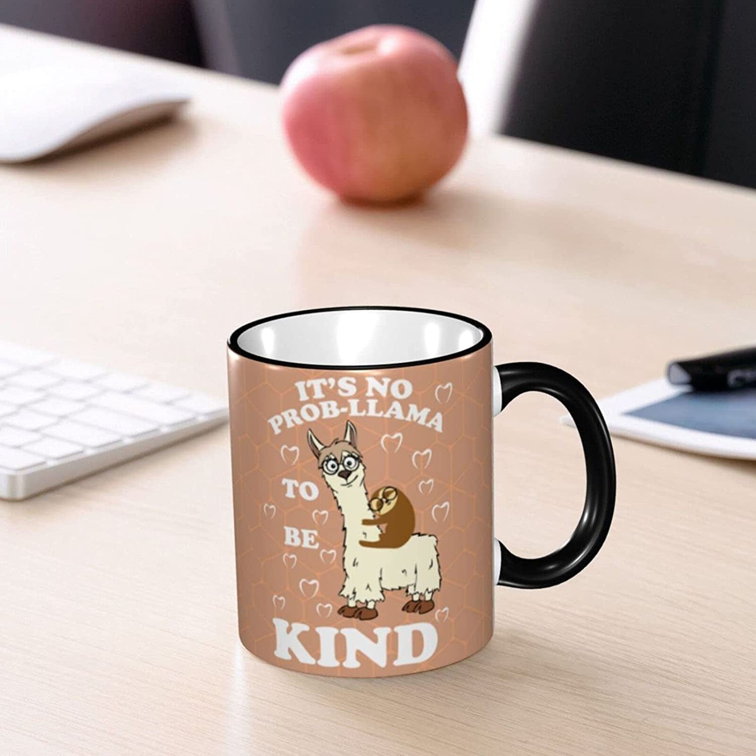 Ceramic Coffee Mugs Cute Adorable Sloth Llama Design Microwave Safe Gift Package