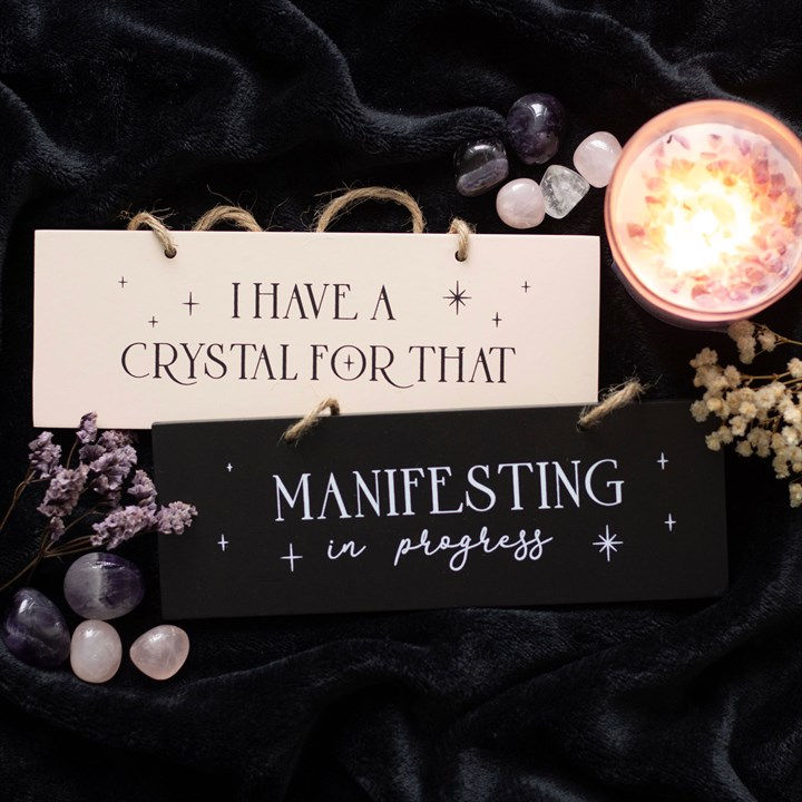 Thumbnail: Manifesting In Progress Hanging Sign