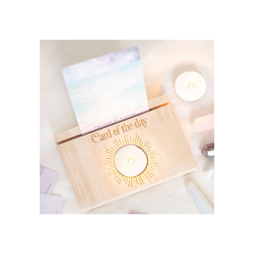 Thumbnail: Natural Card of the Day Tarot Card Stand Tealight Holder