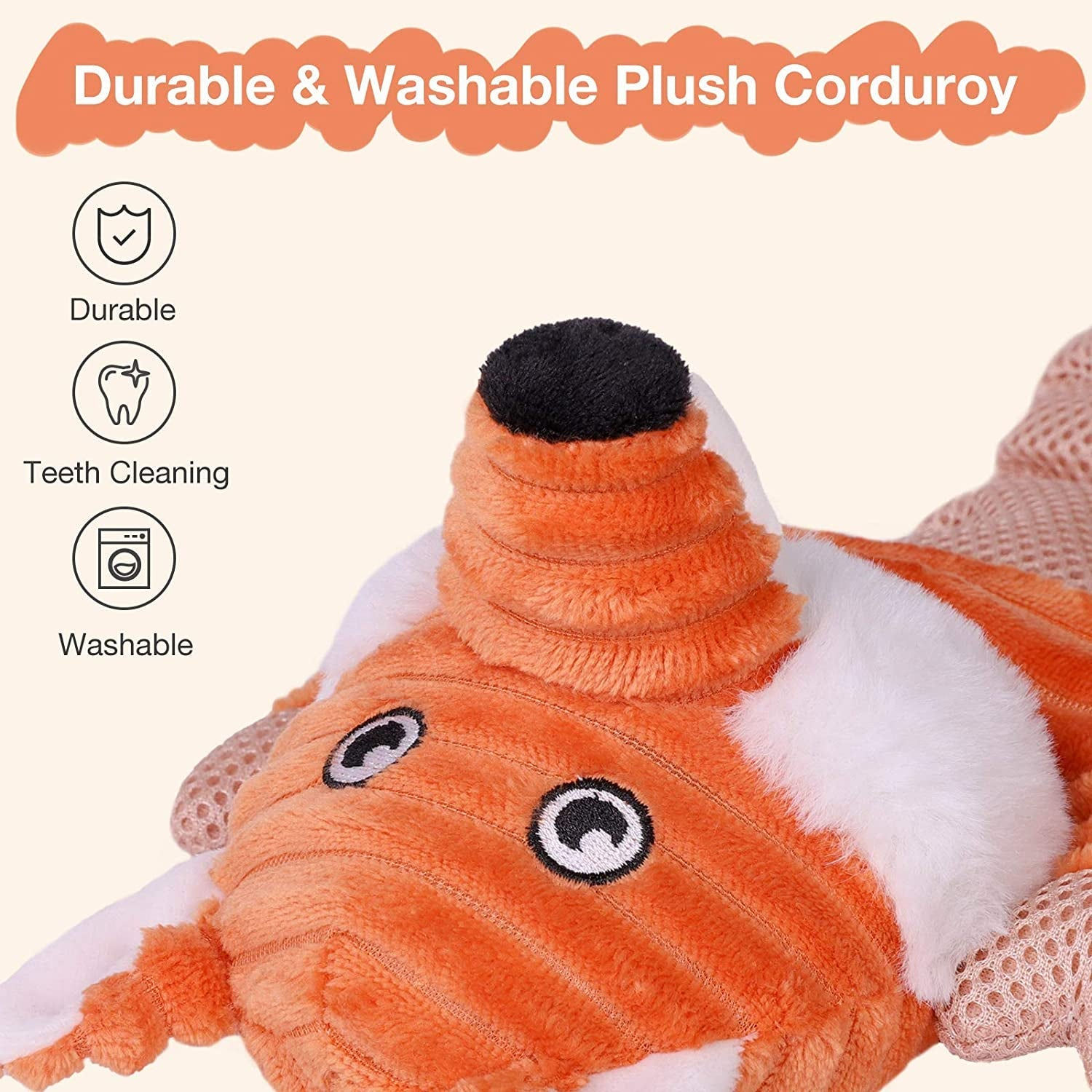2 Pack Extra Long Body No Stuffing Squeaky Plush Dog Toy with Assorted Cute Anim