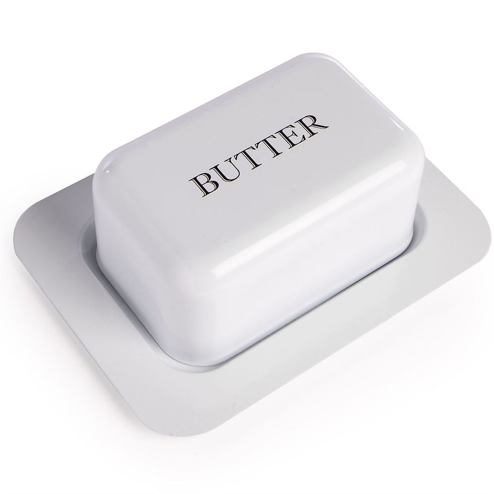 Thumbnail: Butter Dish with Lid in White