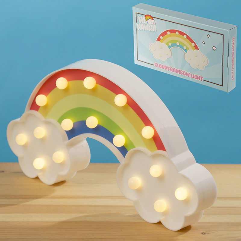 Thumbnail: Novelty Children Battery LED Rainbow and Clouds Wall Light Decoration