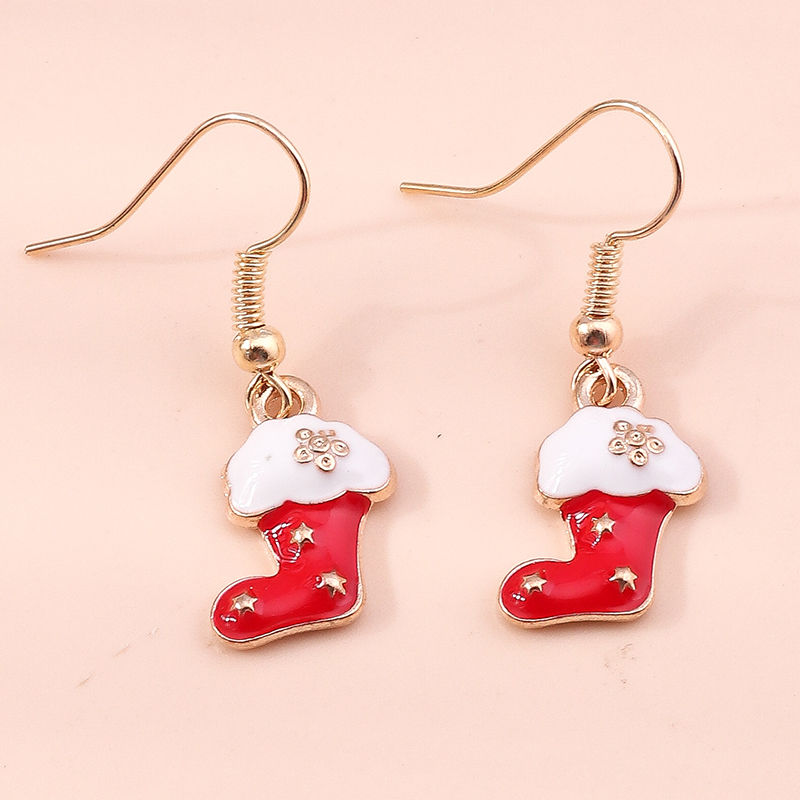 Thumbnail: Christmas Drop Earrings for Women - Tree, Deer, Santa Dangles, New Year Gifts