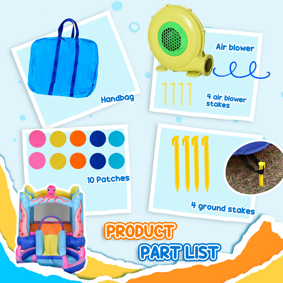 Thumbnail: Inflatable Bouncy Castle with Slide, Pool & Blower – 3.6m