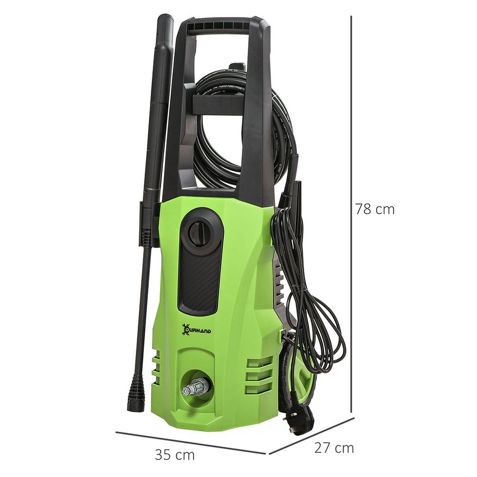 Thumbnail: DURHAND High-Performance Power Washer 1800W, 150 Bar, 510 L/h, for Garden, Car