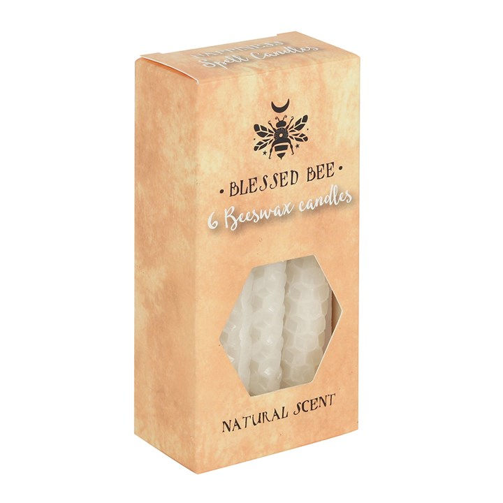 Thumbnail: Set of 6 White Beeswax Spell Candles