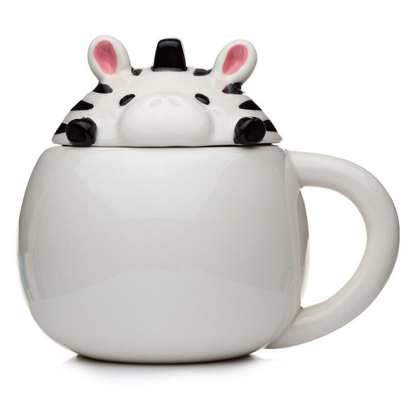 Thumbnail: Lidded Animal Mug Adoramals Peeping Lid Ceramic [Pack of 1]