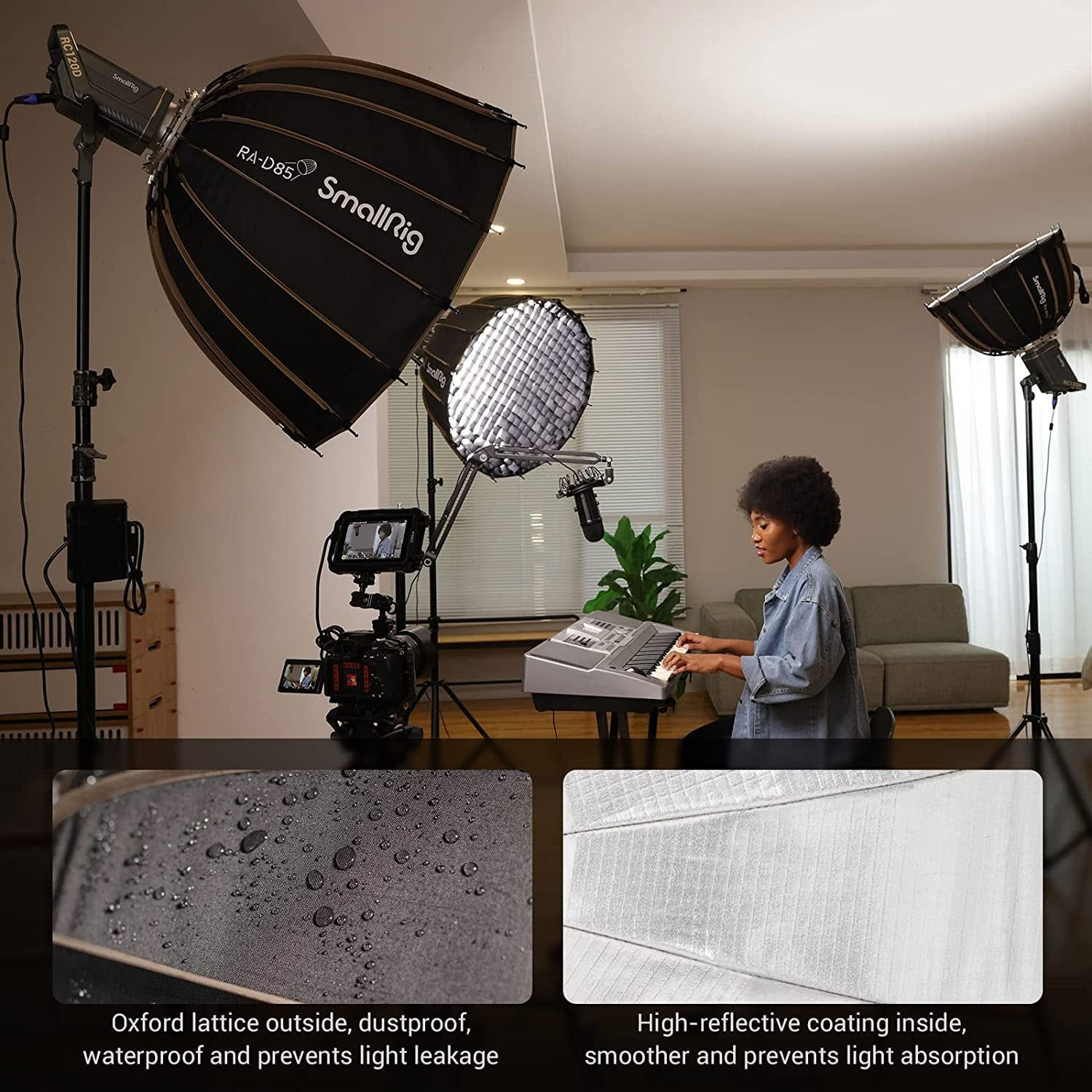 RA-D85 Parabolic Softbox, 85 cm Quick Release Parabolic Softbox, Compatible with