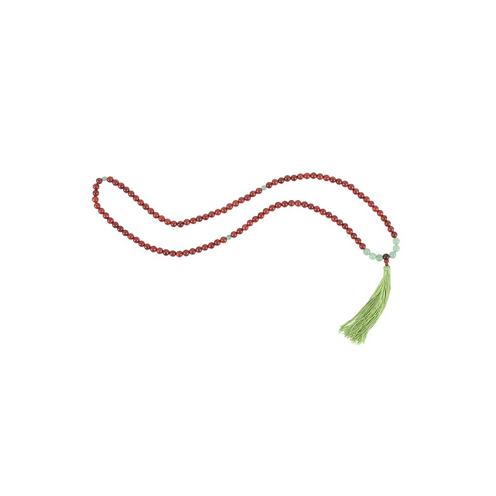 Thumbnail: Love and Gratitude Rosewood & Green Aventurine Mallah Necklace