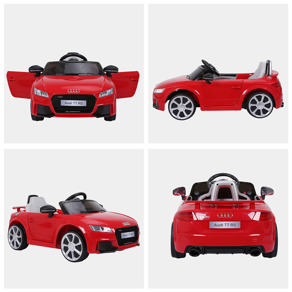 Thumbnail: 12V Battery Licensed Audi TT Ride On Car w/ Remote Headlight MP3 Red