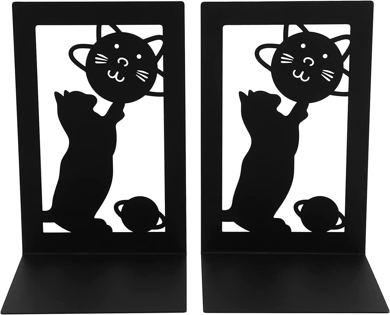 Feline-inspired Metal Bookends for Your Library