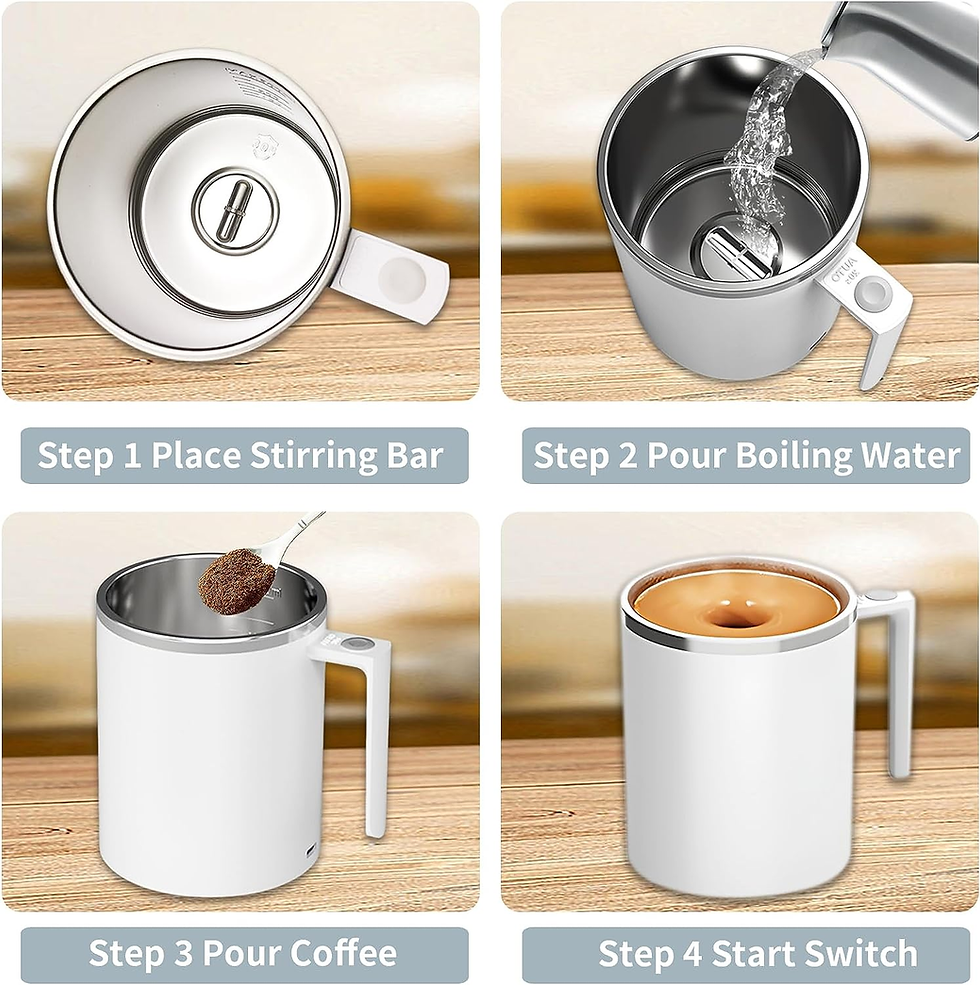 Thumbnail: Self Stirring Mug, Self Stirring Coffee Mug Magnetic Stirring Electric Mug