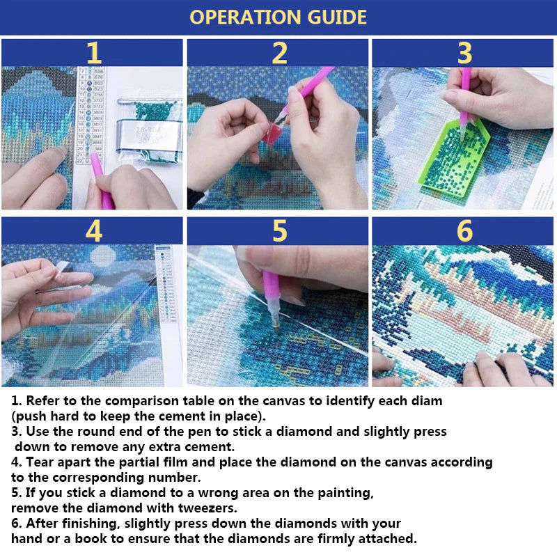 Thumbnail: DIY 5D Diamond Painting Landscape Animal Embroidery Home Decor Gift