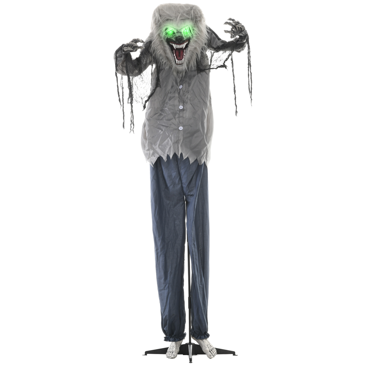 Skeleton Werewolf Halloween Animatronic – Green Eyes