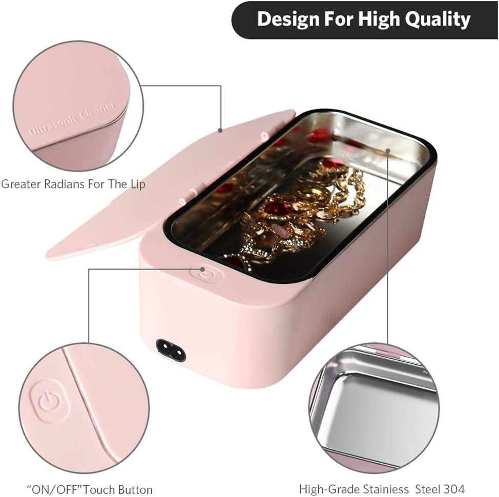 Thumbnail: Portable Ultrasonic Cleaner Glasses Jewelry Eyeglass Lens Watch Ring Coin Head N