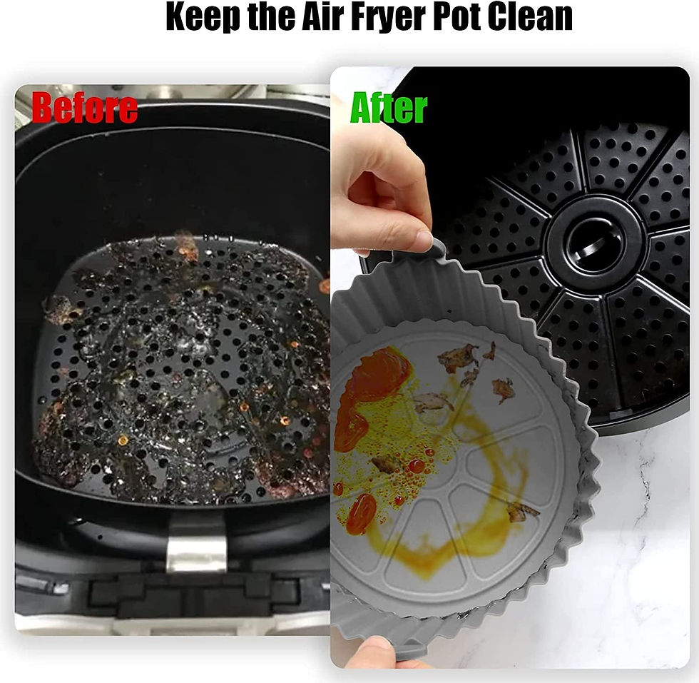 Thumbnail: 7.5 inch Air Fryer Silicone Pot, Silicone Air Fryer Liner, Reusable Non-Stick