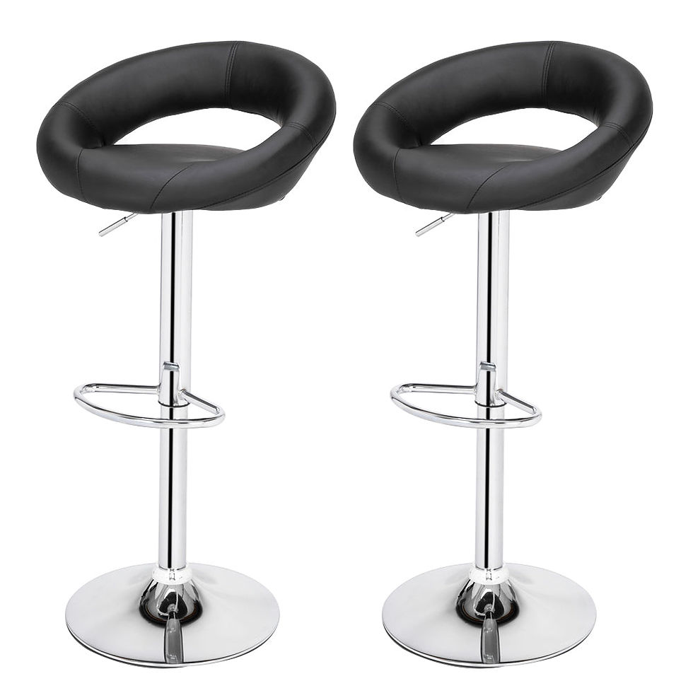 Thumbnail: 2 YH-6010A Moon Bay Round Cushion Computer Chair Bar Lift Chair Black