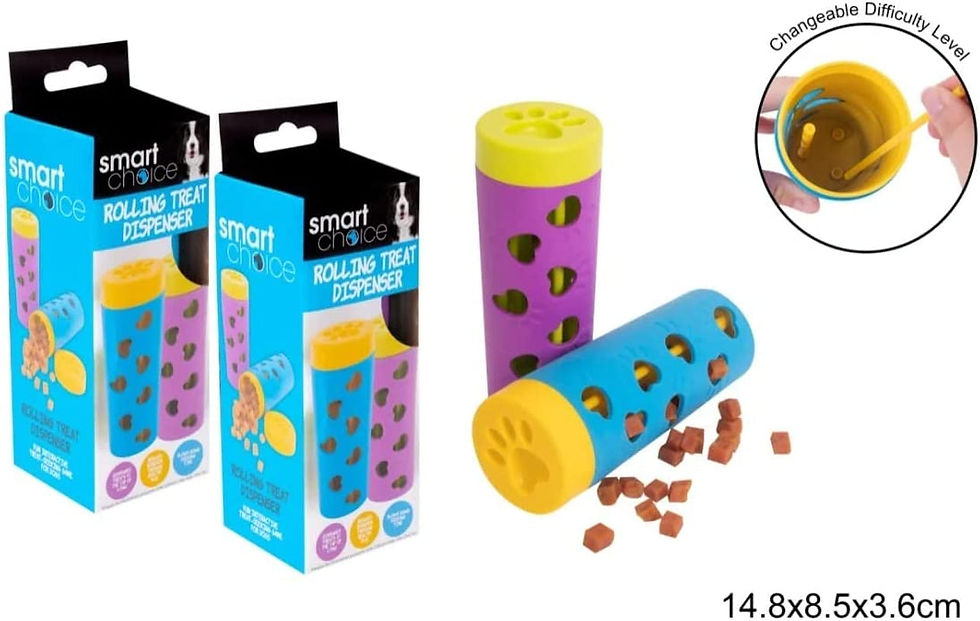 Thumbnail: Rubber Treat Dispensing Dog Toy Assorted Colours